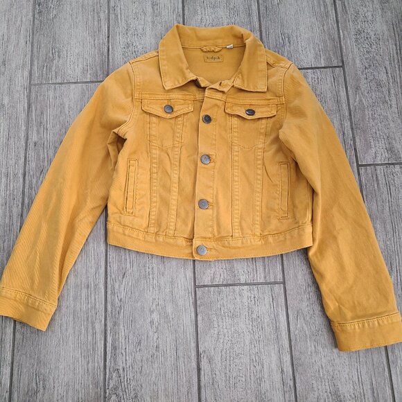Kidpik Girls Mustard Yellow Denim Jacket Size M (10) - Picture 5 of 12